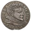 trojak 1590, Ryga, odmiana z dużą głową króla, Iger R.90.2.c (R2), Gerbaszewski 14, różnobarwna pa..