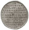 2/3 talara (gulden) 1727, Drezno, Aw: Cyprys, Rw: Napis upamiętniający śmierć żony króla Krystyny ..