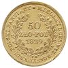 50 złotych 1829, Warszawa, pod wieńcem dębowym inicjały F-H (Fryderyk Hunger - intendent mennicy w..