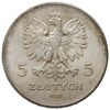 5 złotych 1930, Warszawa, 100 - lecie Powstania Listopadowego - sztandar”, Parchimowicz 115.a, ład..