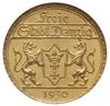 25 guldenów 1930, Berlin, Posąg Neptuna, złoto, Parchimowicz 71, Jaeger D.11, moneta wybita stempl..