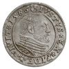 grosz 1586, Królewiec, pod popiersiem księcia znak Pawła Guldena (mistrza menniczego w Królewcu), ..