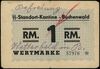 Buchenwald, SS-Standort-Kantine, bon na 1 markę, numeracja 57976, Campbell 3952a2, z adnotacjami \..
