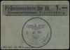 Konzentrationslager Flossenbürg, bon na 1 markę, Campbell 3972b1, ze stemplem na stronie głównej, ..