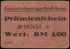 Konzentrationslager Groß-Rosen, bon na 1 markę, numeracja 107652 z gwiazdką, Campbell 3979b, Podcz..