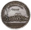Fryderyk II, zdobycie Pragi w 1744 r. - medal autorstwa Kittel’a, Aw: Widok miasta nad nim napis P..