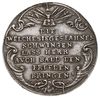 Fryderyk II, zdobycie Pragi w 1744 r. - medal autorstwa Kittel’a, Aw: Widok miasta nad nim napis P..