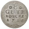 8 gute groschen 1758 B, Bernburg, Aw: Popiersie Wiktora Fryderyka w prawo, w otoku napis, Rw: Pozi..