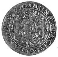 dukat 1630, Gdańsk, Aw: Popiersie i napis, Rw: Herb Gdańska i napis, Kop.V.11-R-, Gum.1413, Fr.10