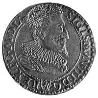 6 groszy 1596, Malbork, Aw: Popiersie i napis, Rw: Tarcze herbowe i napis,Kop.V.1 -R-, Gum.1151