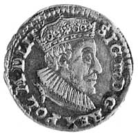 trojak 1591, Olkusz, j.w., Kop.III.4c -RR-, Gum.996, ciekawy i rzadko spotykanyportret