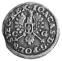 2 grosze 1651, Bydgoszcz, Aw: Orzeł i napis, Rw: Napis, Kop.V -R-, Gum.1666