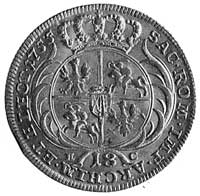 ort 1755, Lipsk, j.w., Kop.II.3b, Gum.2161, moneta w stanie gabinetowym