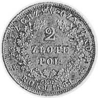2 złote 1831, Warszawa, Aw: j.w., Rw: Nominał w wieńcu, Plage 273