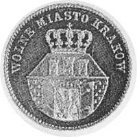 1 złoty 1835, Wiedeń, Aw: Herb Krakowa, powyżej napis, Rw: Nominał w wieńcu, Plage 294