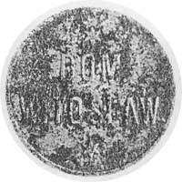 moneta zastępcza Dominium Witosław, Aw: Napis DOM WITOSŁAW, Rw:Nominał 10 (żelazo)