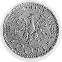 20 złotych 1924, wybita w brązie, nakład 120 szt