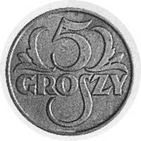 5 groszy 1929, brąz, Aw: Napis II ZJAZD NUMIZMATYKÓW I MEDALO-GRAFÓW POLSKICH W POZNANIU 3.VI.1929..