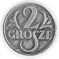 2 grosze 1927, srebro, wybito 100 szt. (?), 2,3 