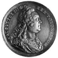 medal sygnowany Wermuth, wybity w 1750 r. z okazji święta Orderu Orła Białego,Aw: Popiersie August..