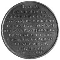 medal sygn. IPH (Holzhaeusser) wybity w 1792 r. z okazji pierwszej rocznicyKonstytucji 3 Maja, Aw:..