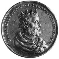 medal Holzhaeussera (świta królewska)- Bolesław Chrobry, Aw: Popiersie królaw wokół napis, Rw: Nap..