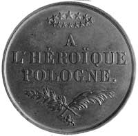 medal autorstwa Barre’a wydany przez Komitet Brukselski w 1831 r., Aw: Dwiepostacie kobiece symbol..