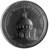 medal niesygnowany autorstwa Simeona Puscha z okazji 100. rocznicy rozpoczęciabudowy kościoła ewan..