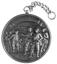 medal śrubowy niesygnowany (medalier Abraham Remshard z Augsburga) nawypędzenie protestantów z Sal..