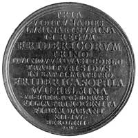 medal sygnowany C.W. (Christian Wermuth) wybity w 1709 r. w Berlinie z okazjizjazdu królów Prus, P..