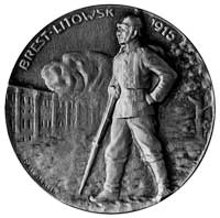 medal sygnowany BALL BERLIN, Fr.ELIE, wybity w 1915 r. z okazji zdobyciaprzez armię niemiecką Brze..