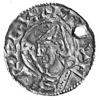 Knut (1016-1035), denar, Aw: Popiersie w hełmie 