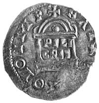 cesarz Konrad II (1027-1039), acrybiskup Pilgrim (1021-1036), denar, Aw: Brodatagłowa i napis: IMP..