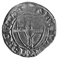 Winrych von Kniprode (1351-1382), kwartnik, Toruń, Aw: Tarcza wielkiego mistrzai napis:.. RALIS, R..