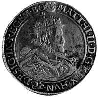 talar 1610, Krzemnica, Aw: Popiersie i napis w otoku, Rw: Tarcza herbowa podkoroną, wokół Order Zł..