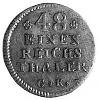 Fryderyk II, 1/48 talara 1749, Cleve, j.w., Schrötter 841, Olding 164