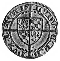 Ludwik IV (1436-1449), goldgulden b.d., mennica Bacharach, Aw: Tarcza na tlekrzyża i napis, Rw: Tr..