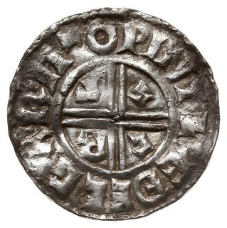 denar typu crux 991-997, mennica Winchester, mincerz Aethelgar, EDELGAR MO PINT, S. 1148, N. 770, srebro 1.63 g, gięty