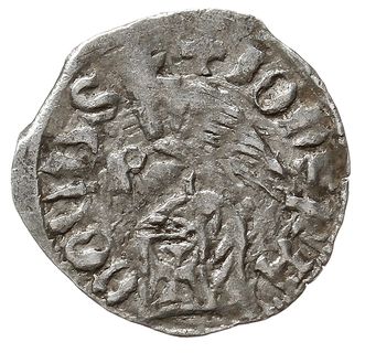 dinar, Aw: Tarcza herbowa, IONS RADOLUS UAIUA, Rw: Orzeł stojący w lewo na hełmie z głową do tyłu, IONS RADOLUS, MBR 53, srebro 0.53 g
