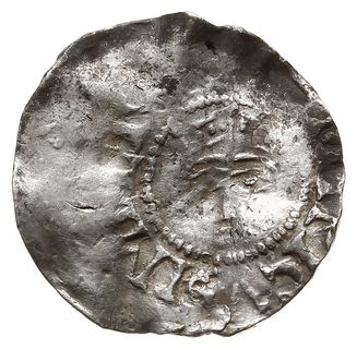 denar, Aw: Głowa króla w koronie na wprost, Rw: Krzyż z kulkami w kątach, Dbg. 578, Kluge 63, Ilisch 3.3, srebro 1.37 g, gięty