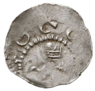 zestaw 2 denarów, jeden za panowania Ottona III 983-1002, drugi za panowania Henryka II 1002-1024,  Dbg. 801 i 802, razem 2 sztuki, gięte