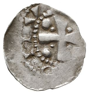 zestaw 2 denarów, jeden za panowania Ottona III 983-1002, drugi za panowania Henryka II 1002-1024,  Dbg. 801 i 802, razem 2 sztuki, gięte