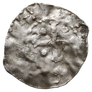 denar 1005-1024, Aw: Krzyż z kulkami w kątach, Rw: Kapliczka z kolumnami, Dbg 19, srebro 1.19 g, gięty