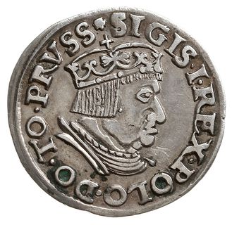 trojak 1537, Gdańsk, odmiana z końcówką napisu D