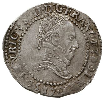 1/2 franka 1587/D, Lyon, Duplessy 1130, bardzo ł