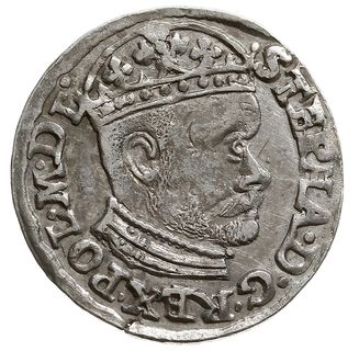 trojak 1585, Olkusz, odmiana z literą G obok Orła i literą H obok Pogoni (inicjały mincerza Georga Hose),  Iger O.85.2.a (R1), bardzo ładnie zachowany