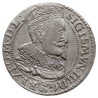 szóstak 1596, Malbork, odmiana z małą głową króla, piękny