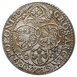 szóstak 1599, Malbork, odmiana z większą głową k