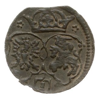 denar 1622, Kraków, bardzo rzadka odmiana z pełną datą, patyna