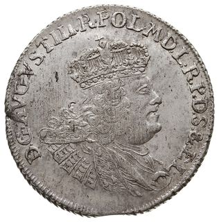 30 groszy (złotówka) 1762, Gdańsk, Kahnt 719.a - na rewersie kropka pod nominałem i szerszy wieniec  nad nominałem, drobne wady blachy, ale dość ładnie zachowane, moneta z aukcji WCN 58/480